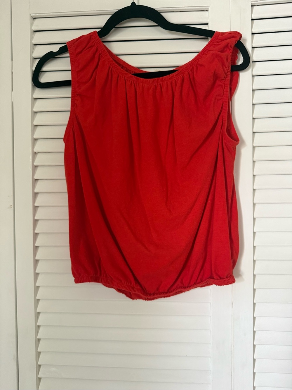 Madewell Boatneck Bubble Tee Red